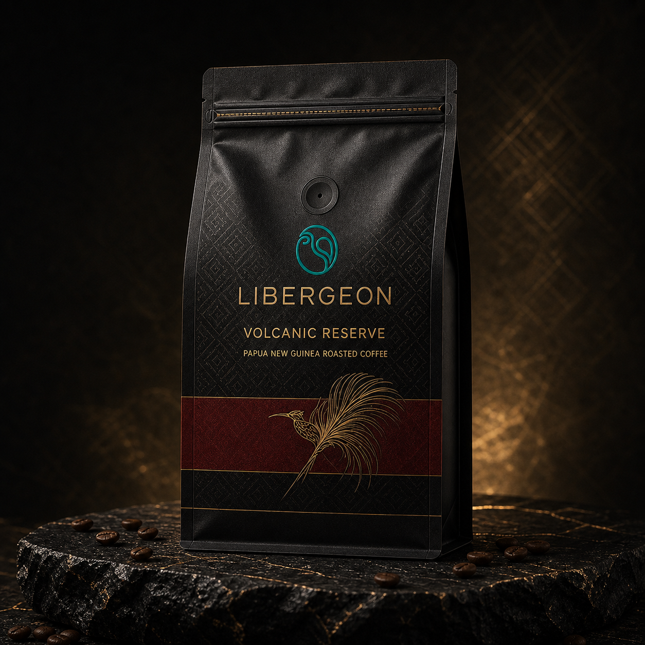 Libergeon Volcanic Reserve 火山臻藏咖啡熟豆深红包装
